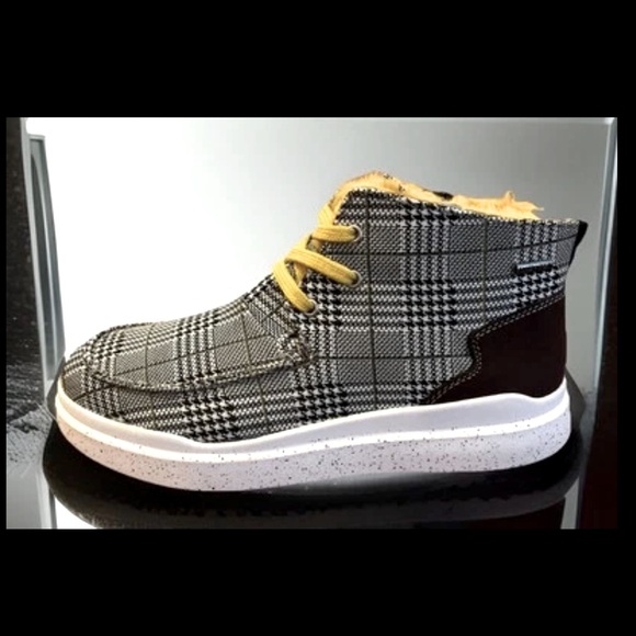 Plaid Black Yellow Fur Boot Zip-Up & Lace Romika Helsinki 02 Sz40 8-8.5 Sneakers - Picture 12 of 16